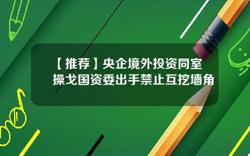 【推荐】央企境外投资同室操戈国资委出手禁止互挖墙角