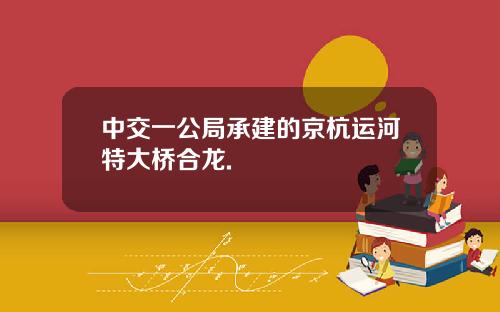 中交一公局承建的京杭运河特大桥合龙.