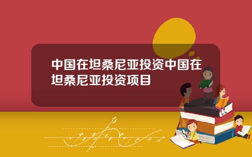 中国在坦桑尼亚投资中国在坦桑尼亚投资项目