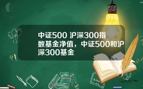 中证500 沪深300指数基金净值，中证500和沪深300基金