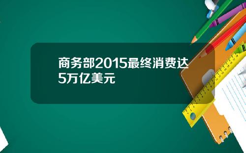 商务部2015最终消费达5万亿美元