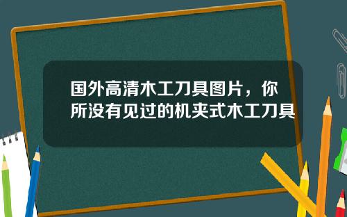 国外高清木工刀具图片，你所没有见过的机夹式木工刀具