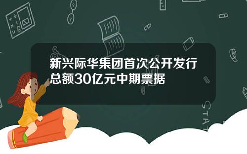 新兴际华集团首次公开发行总额30亿元中期票据