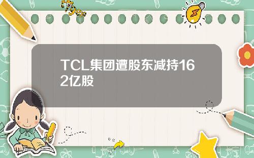 TCL集团遭股东减持162亿股