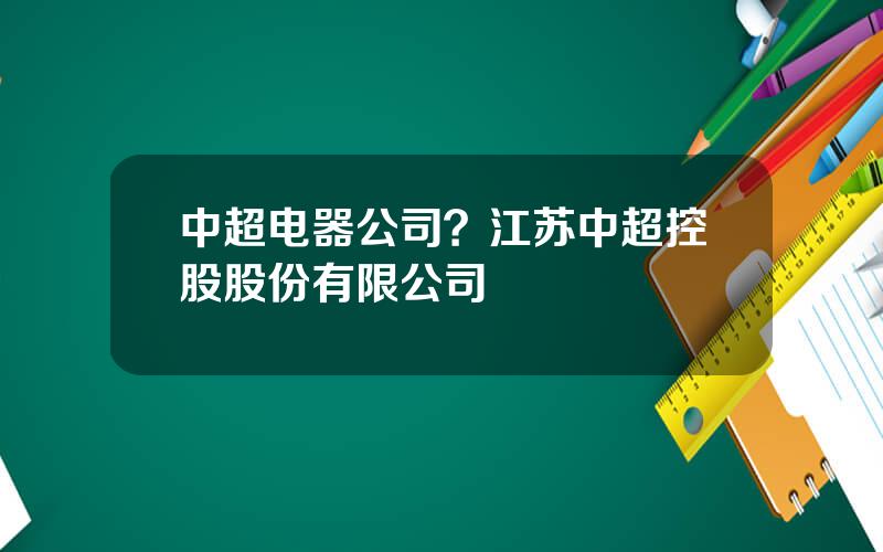 中超电器公司？江苏中超控股股份有限公司