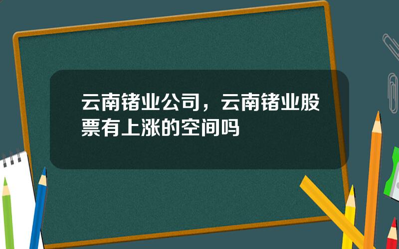 云南锗业公司，云南锗业股票有上涨的空间吗