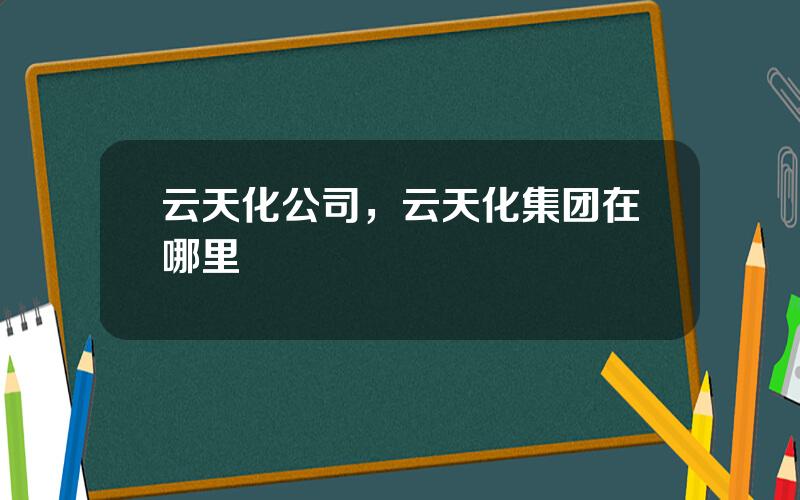 云天化公司，云天化集团在哪里