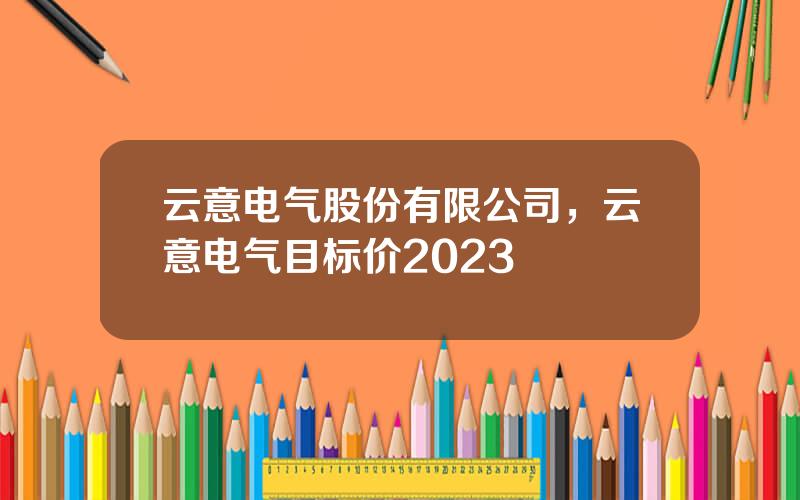 云意电气股份有限公司，云意电气目标价2023