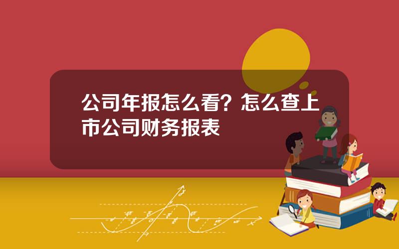 公司年报怎么看？怎么查上市公司财务报表