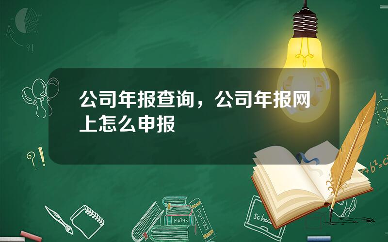 公司年报查询，公司年报网上怎么申报