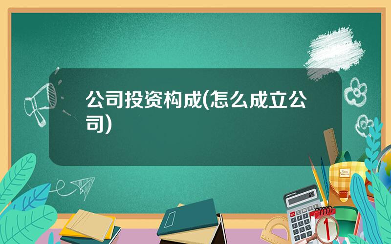 公司投资构成(怎么成立公司)