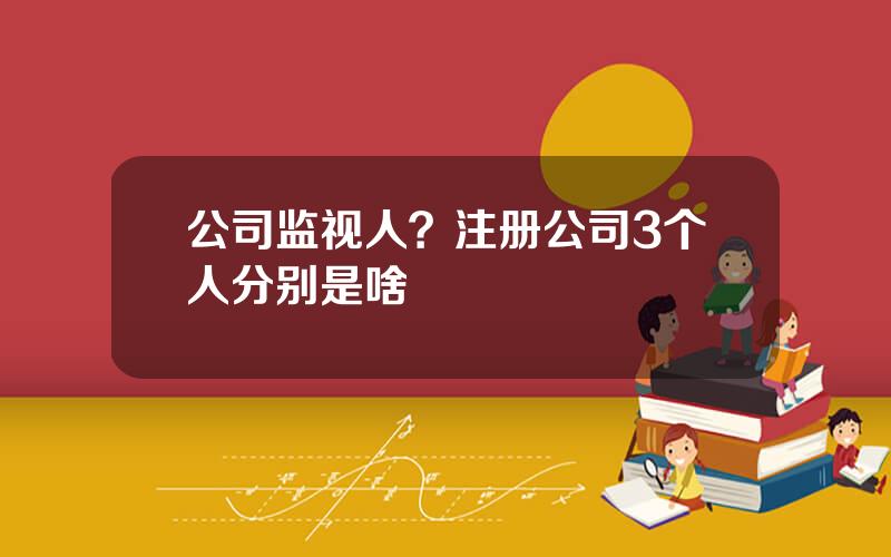 公司监视人？注册公司3个人分别是啥