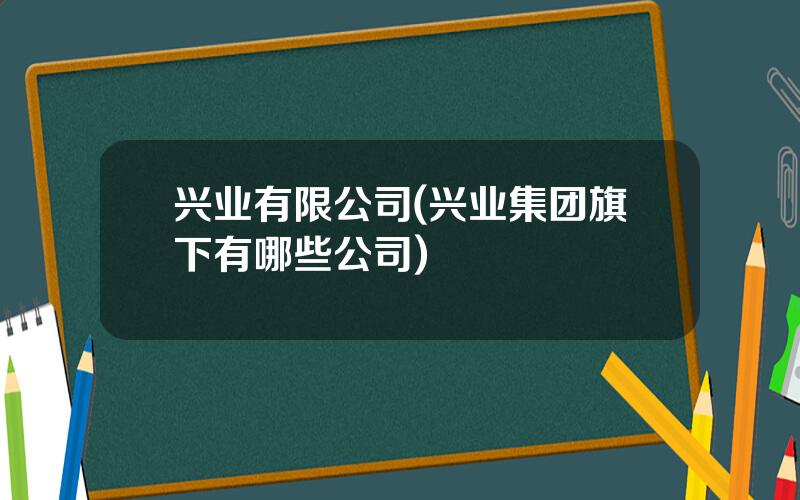 兴业有限公司(兴业集团旗下有哪些公司)