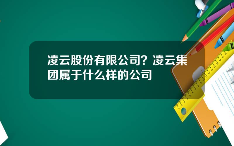 凌云股份有限公司？凌云集团属于什么样的公司