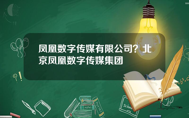 凤凰数字传媒有限公司？北京凤凰数字传媒集团