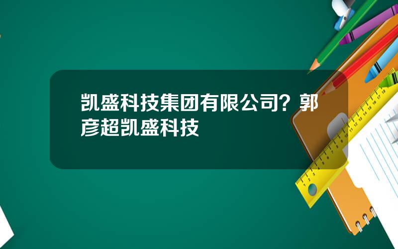 凯盛科技集团有限公司？郭彦超凯盛科技