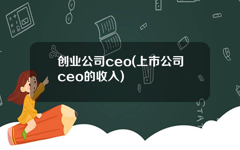 创业公司ceo(上市公司ceo的收入)