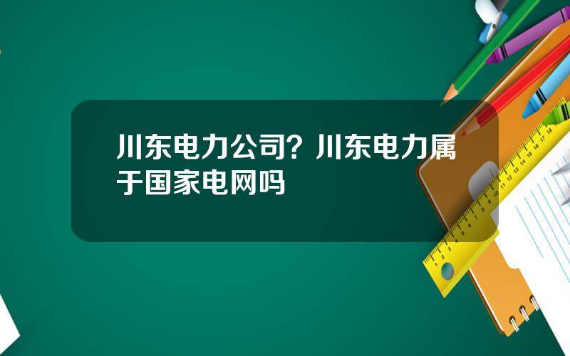 川东电力公司？川东电力属于国家电网吗