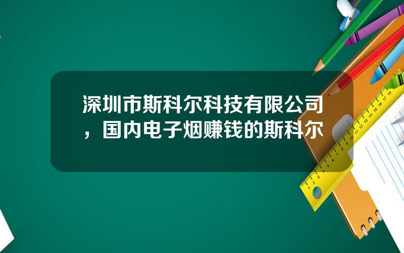 深圳市斯科尔科技有限公司，国内电子烟赚钱的斯科尔